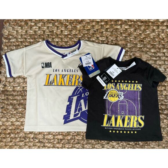 Cotton On - Lakers Jersey 6-12 month & T-shirt Bundle Size 3-6 months - Picture 1 of 5